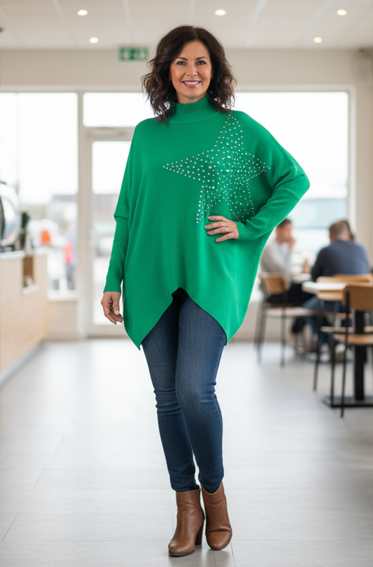 Diamond Star Knit Jumper