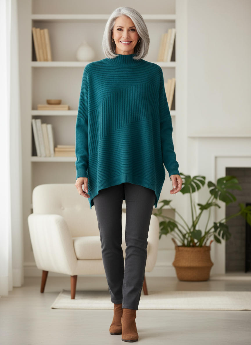 Ribbed Panel Jumper