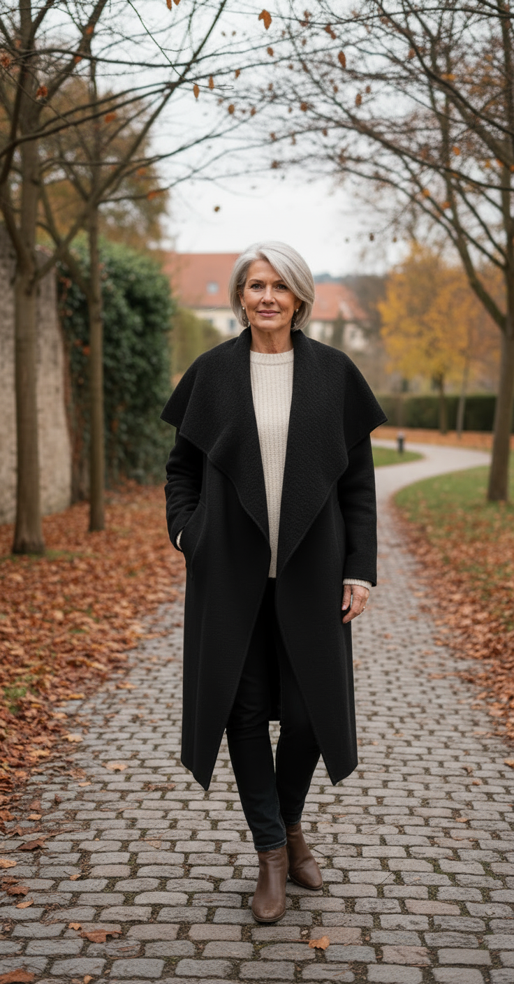 Waterfall Boiled Wool Coat