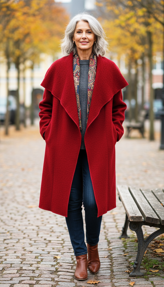 Waterfall Boiled Wool Coat