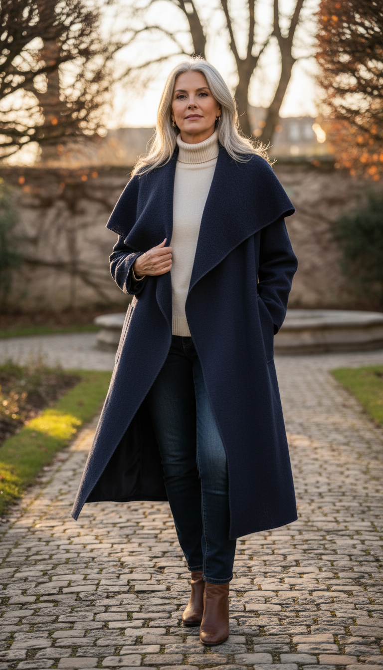 Waterfall Boiled Wool Coat