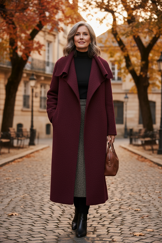 Plain Boucle Coat