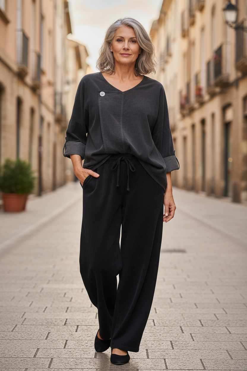 Button Detail 2 Pocket Corduroy Top