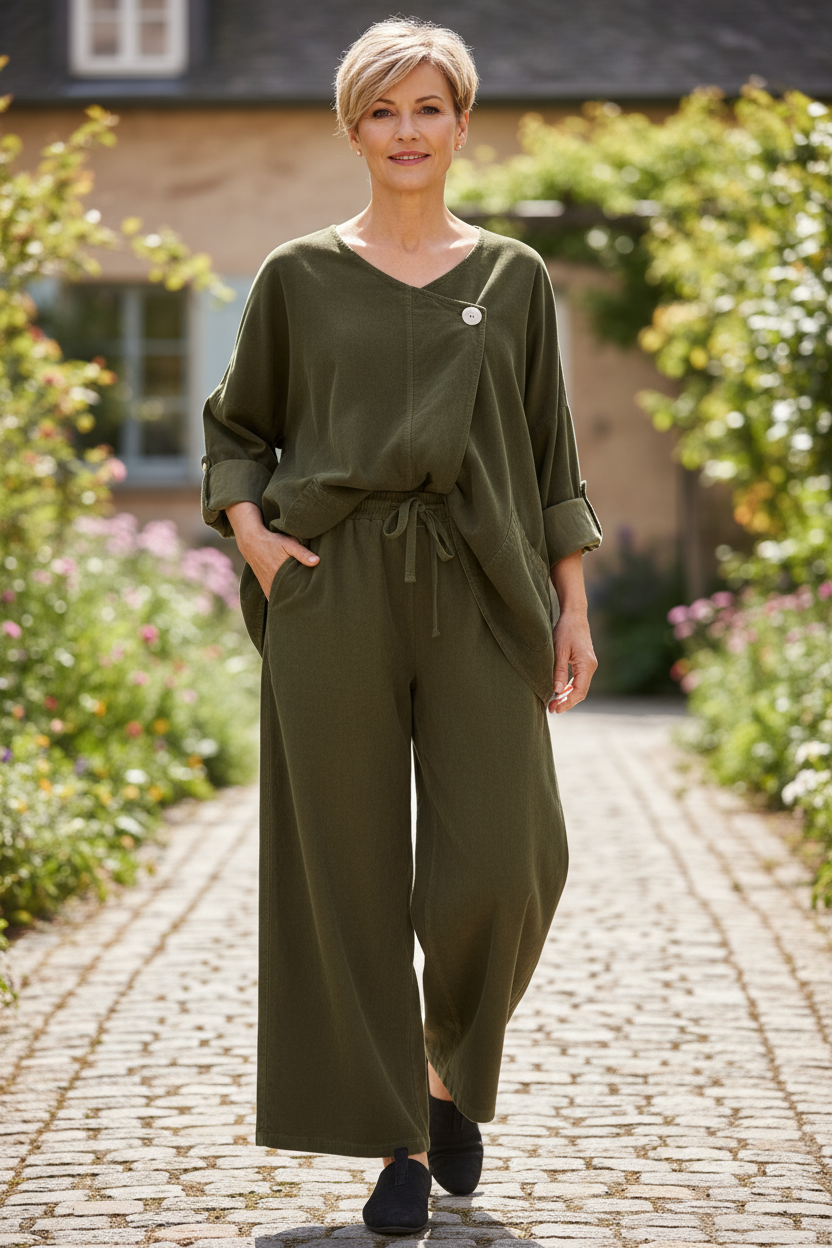 Button Detail 2 Pocket Corduroy Top