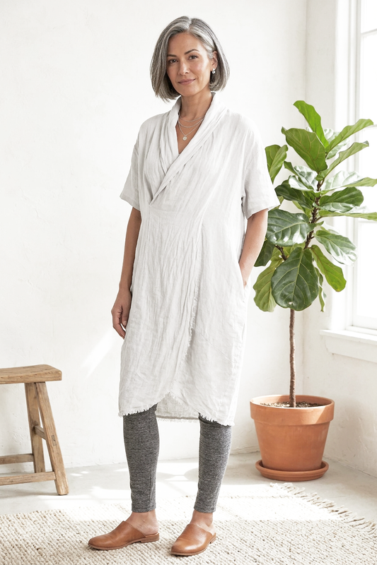 Crossover Linen Tunic