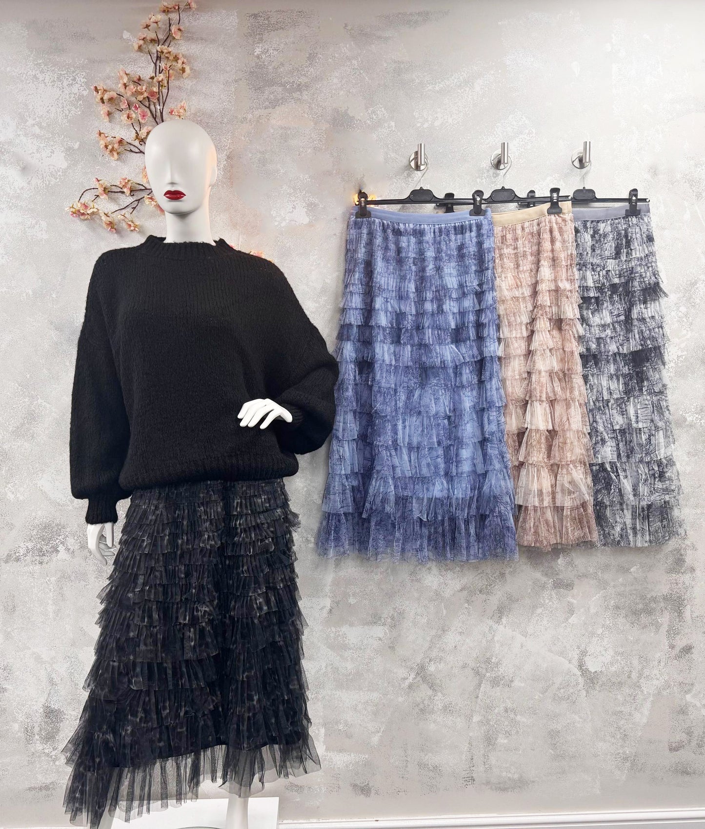 Abstract Print Rara Tulle Skirt