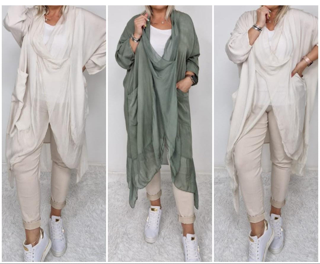 Crossover Silk Panel Tunic