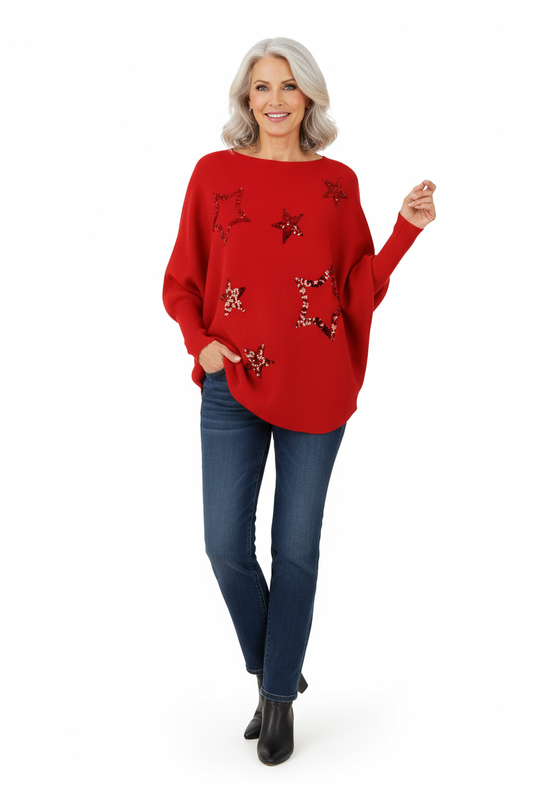 Sequin Multi Star Jumper