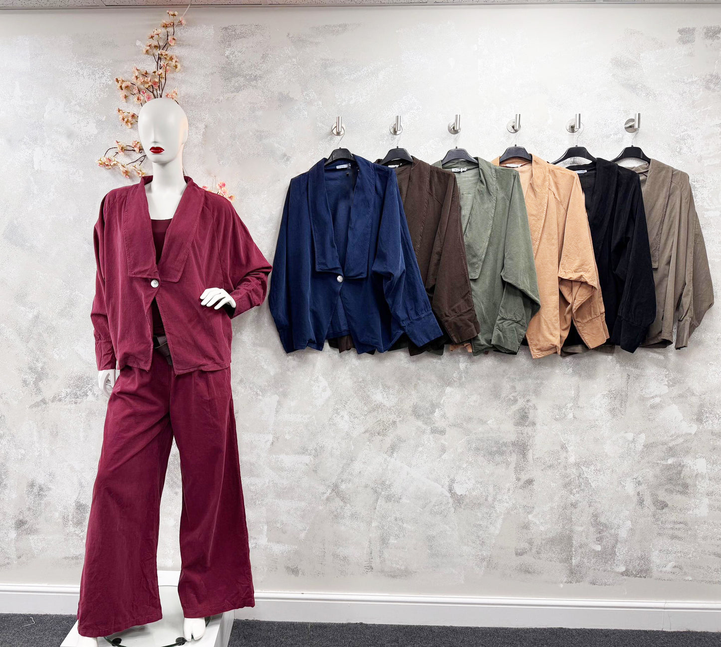 One Button Corduroy Jacket