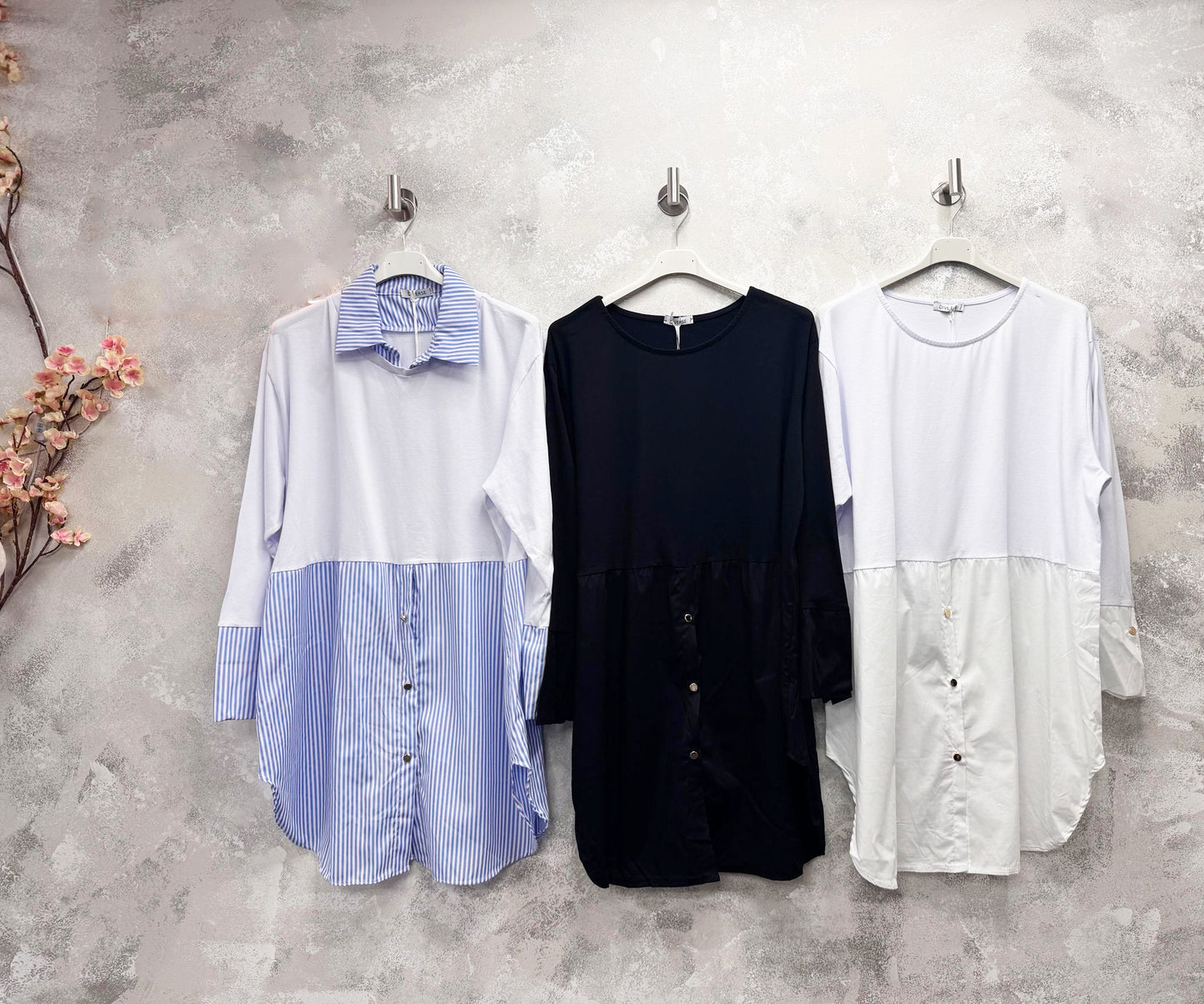 Plain Cotton Tunic Shirt