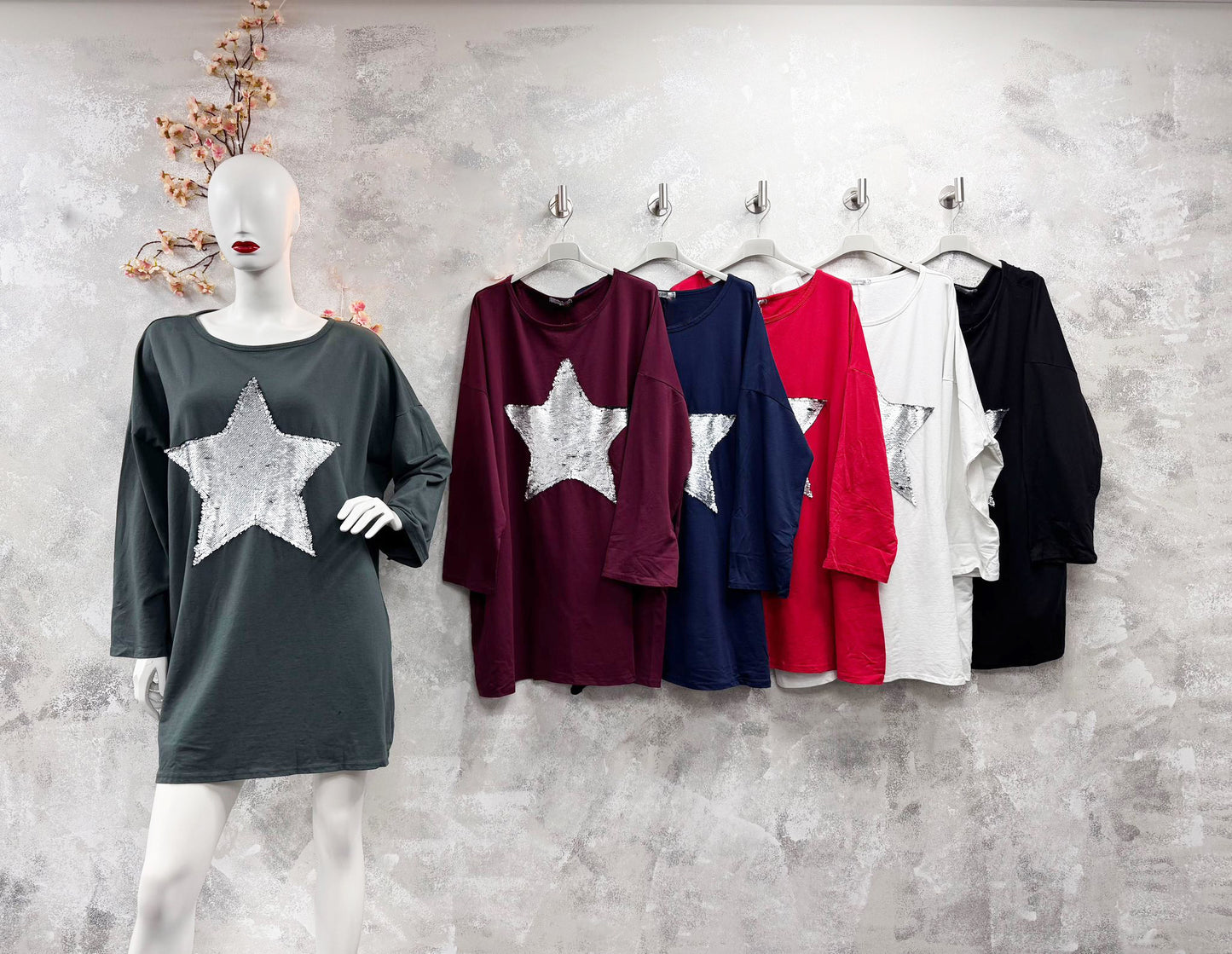Sequin Star Jersey Tunic