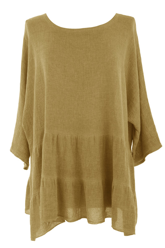 Tiered Teabag Linen Top