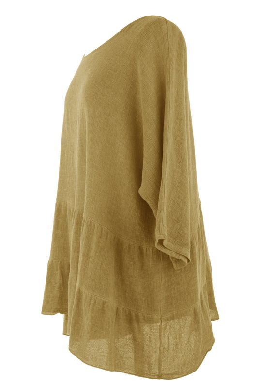 Tiered Teabag Linen Top