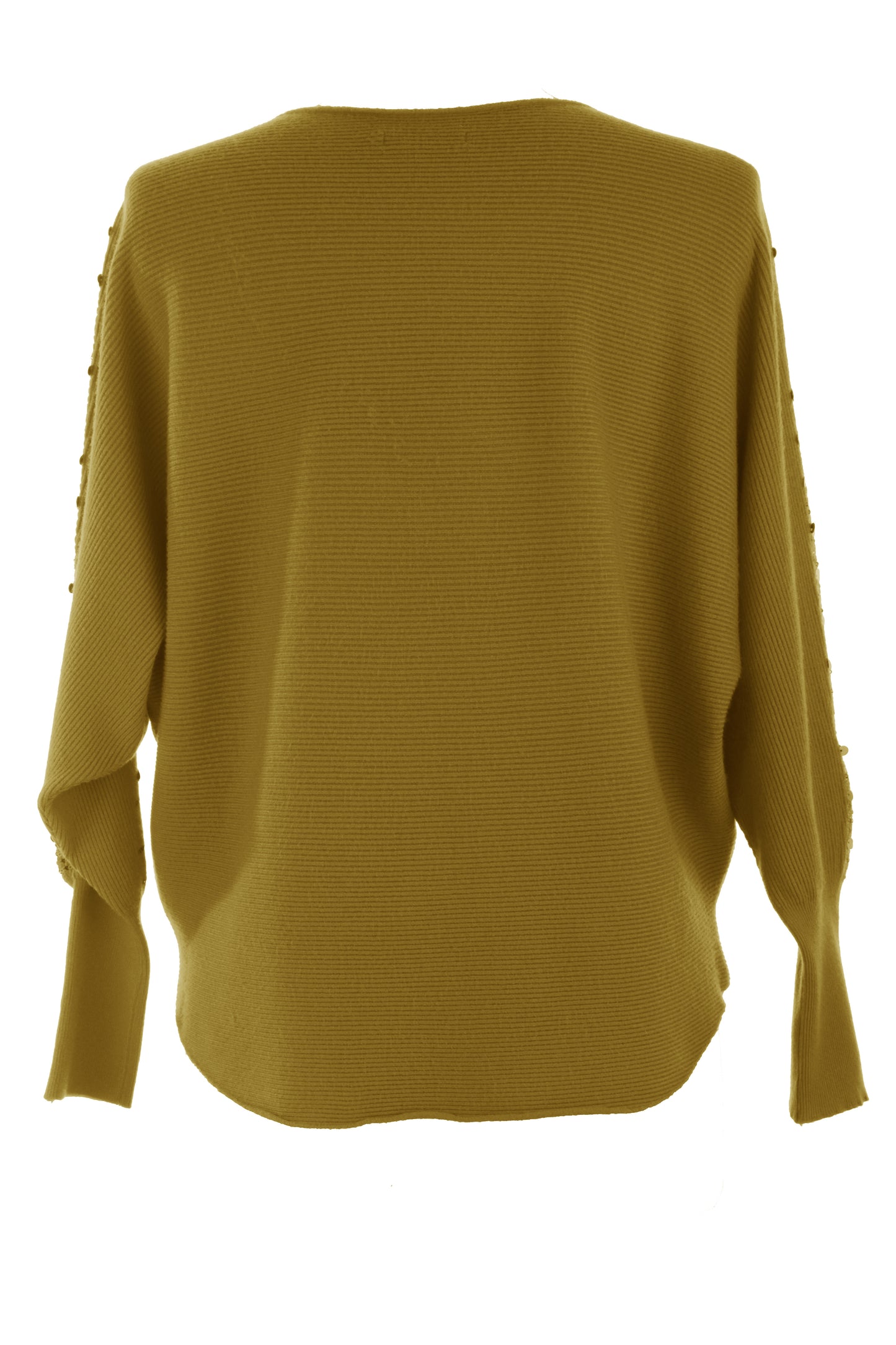 Sequin Sleeve Ribbed Jumper