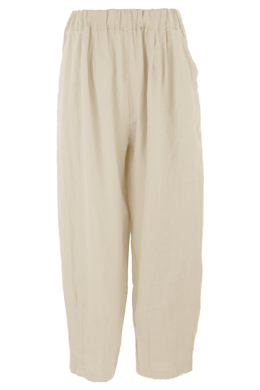 Pintuck Linen Trouser