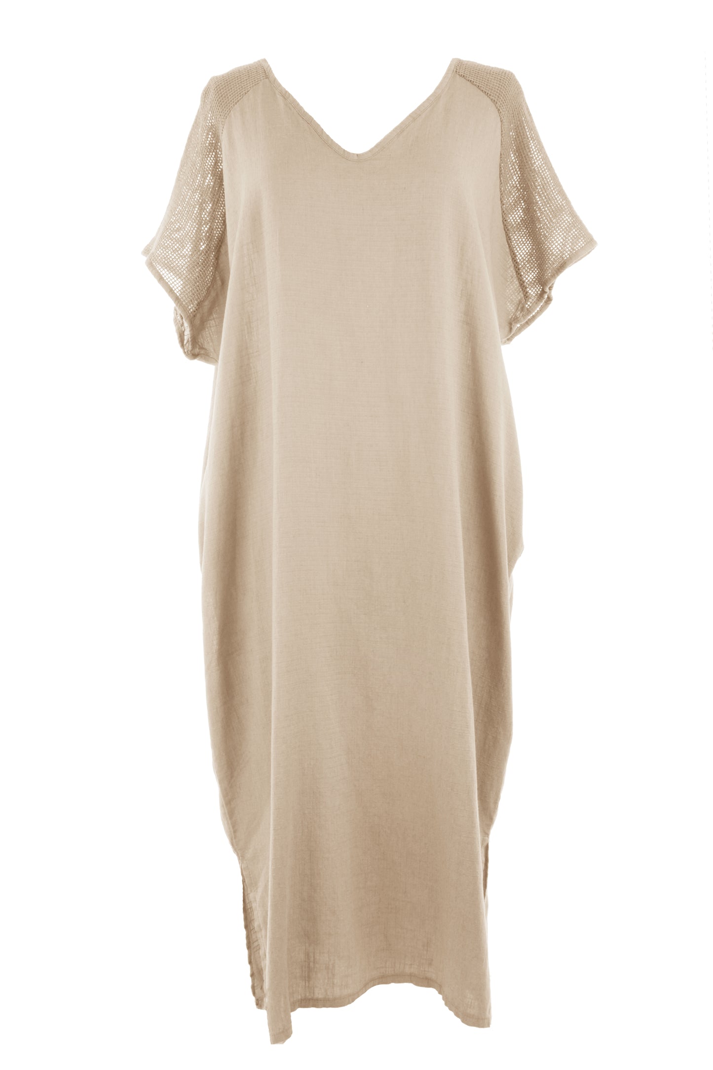 Tie Back Linen Dress