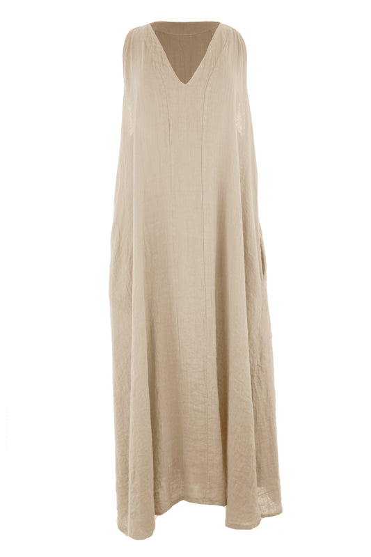 Sleeveless Linen Maxi