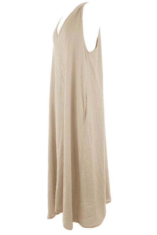 Sleeveless Linen Maxi