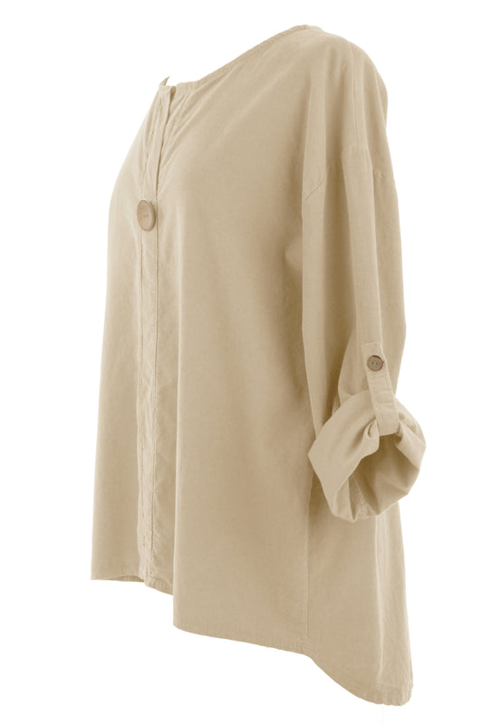 Button Detail Corduroy Top