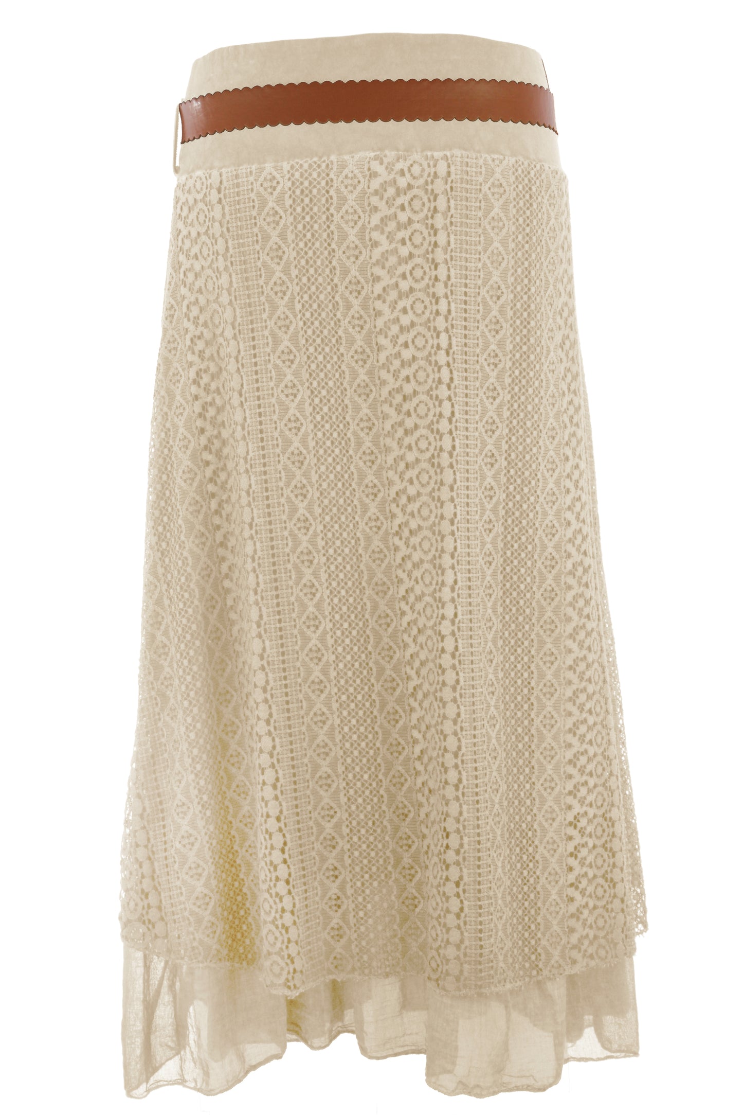 Crochet Belt Midi Skirt