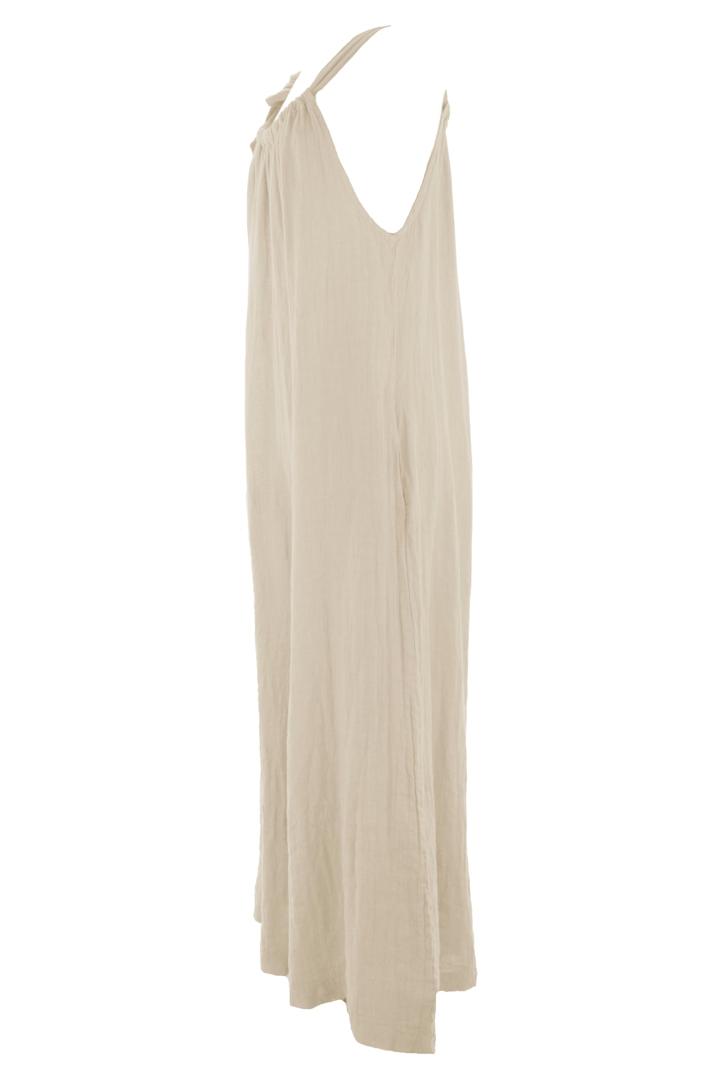 Side Tie Linen Jumpsuit
