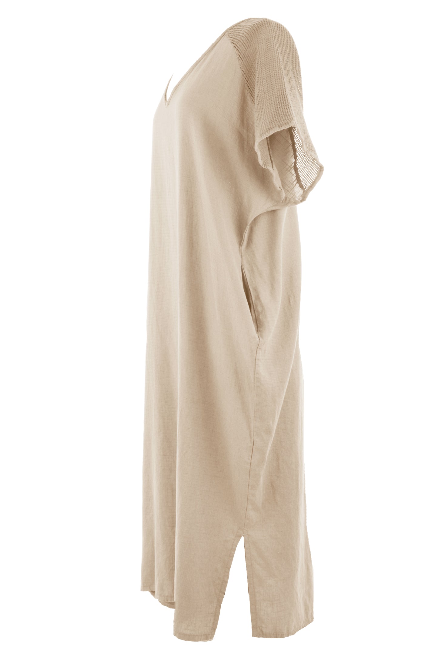 Tie Back Linen Dress