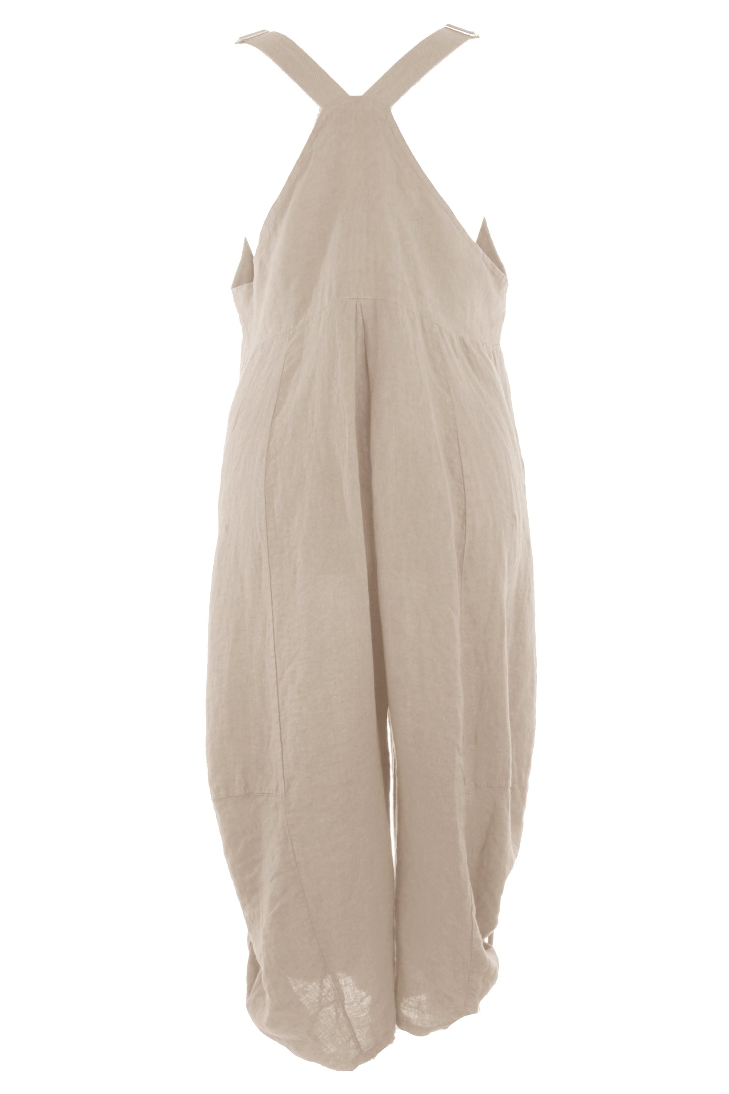 Flap Pocket Linen Jumpsuit