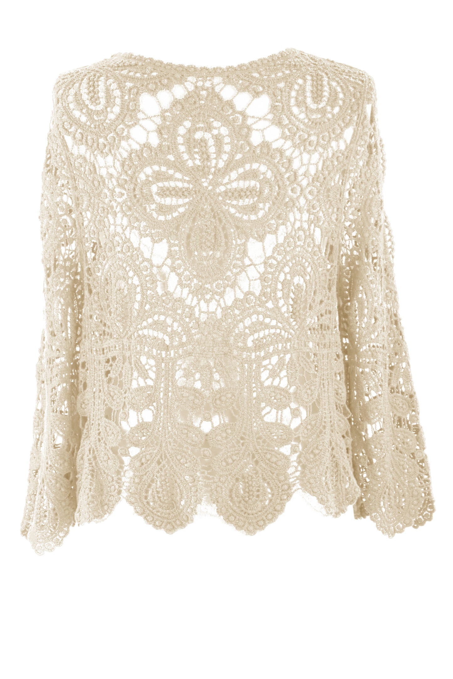 Tie Front Crochet Cardigan