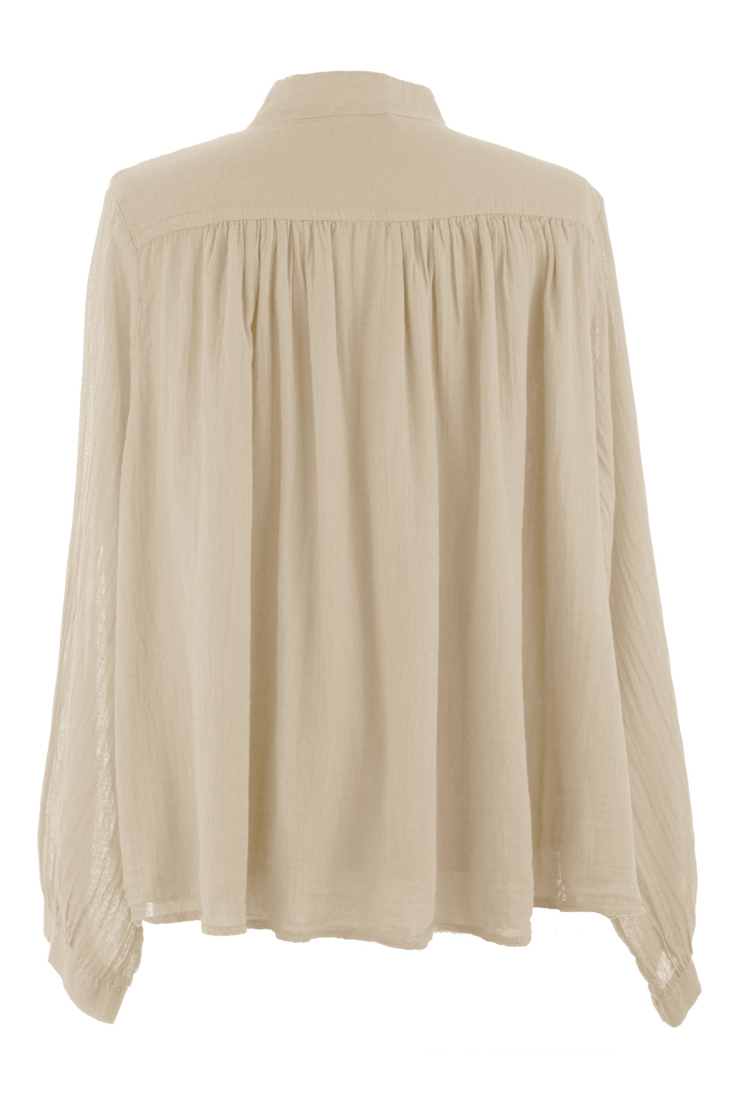 Ruched Shoulder Cotton Top