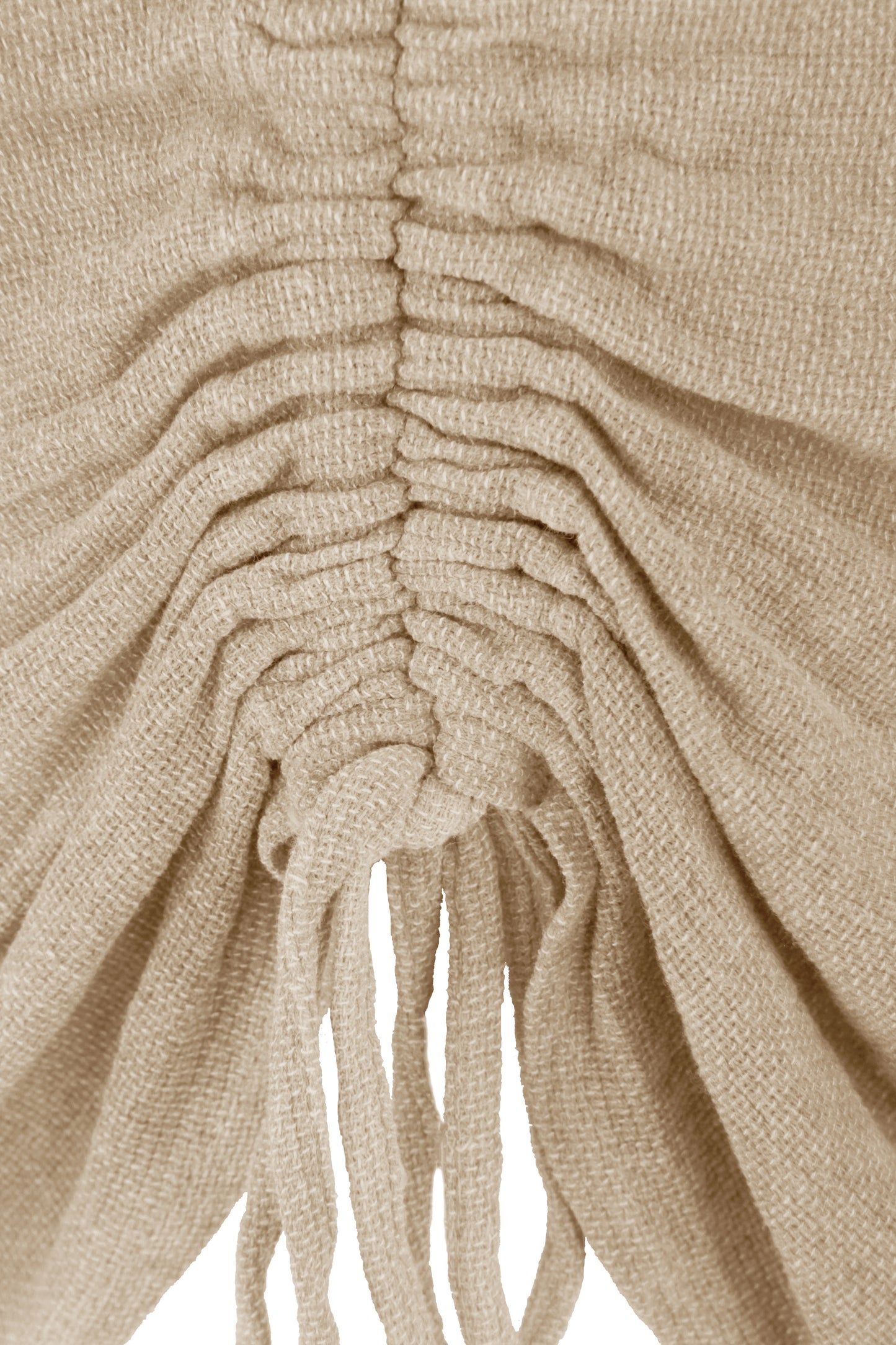 Ruched Front Hopsack Top