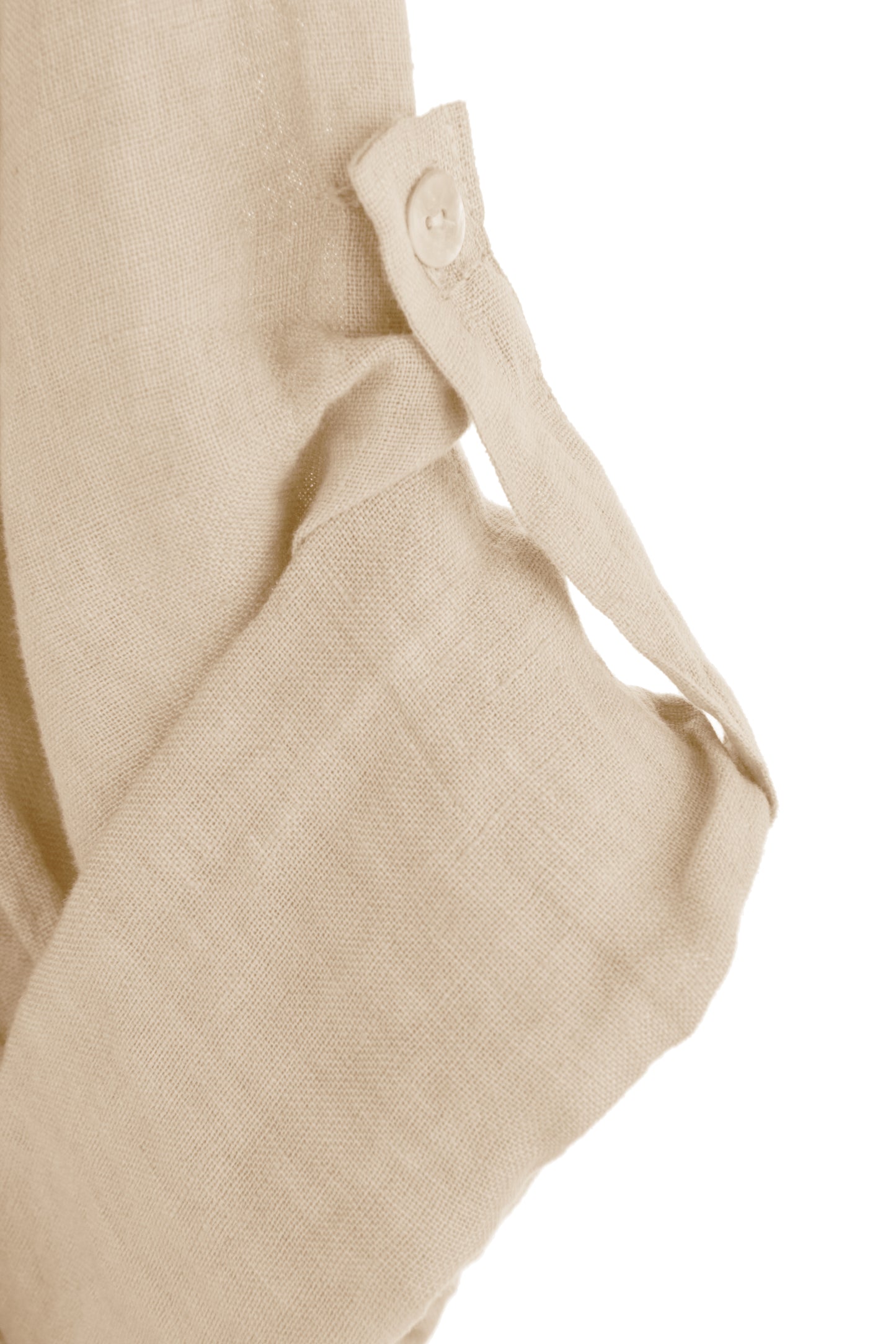 Pleat Panel Linen Dress
