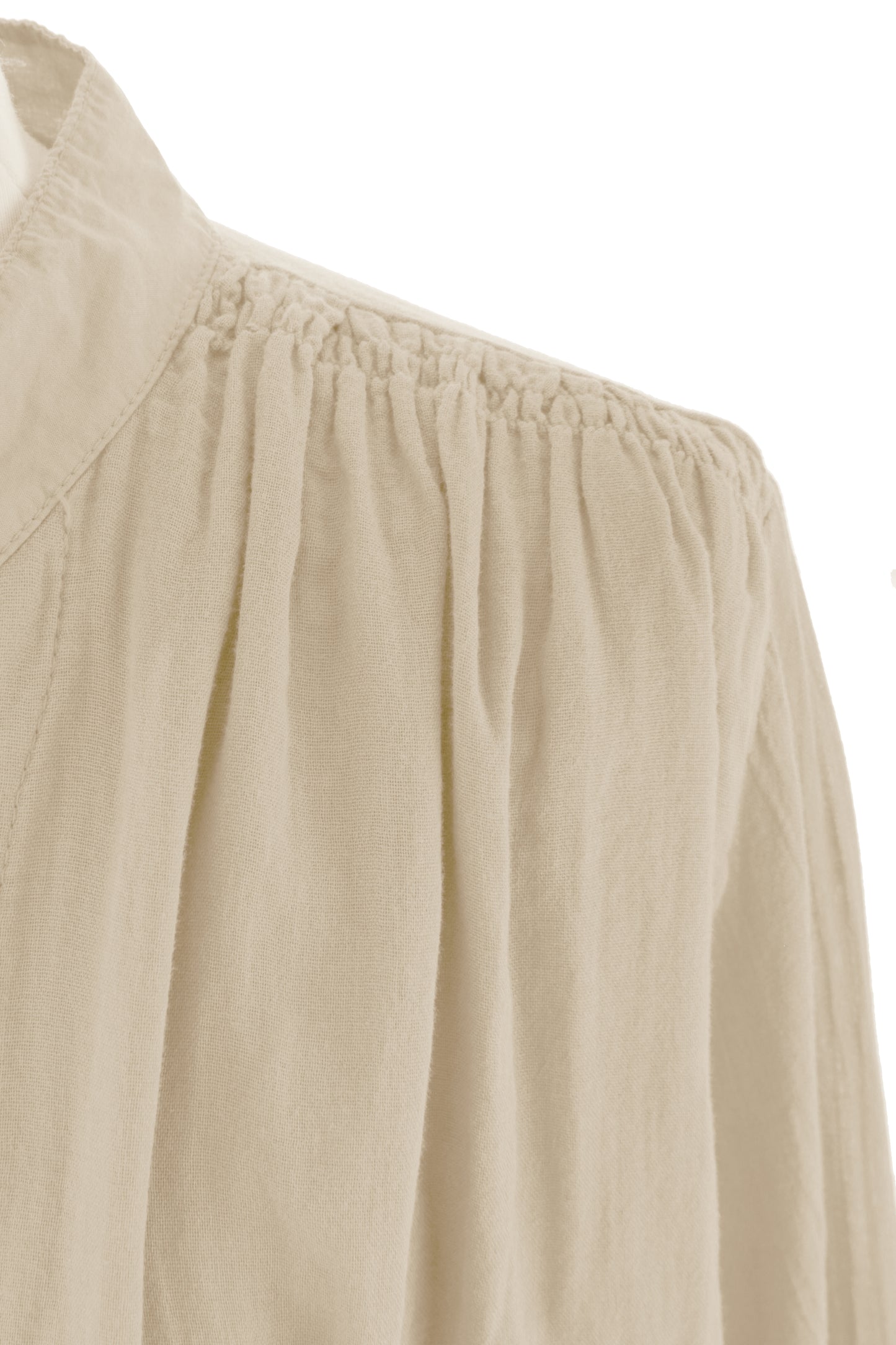 Ruched Shoulder Cotton Top