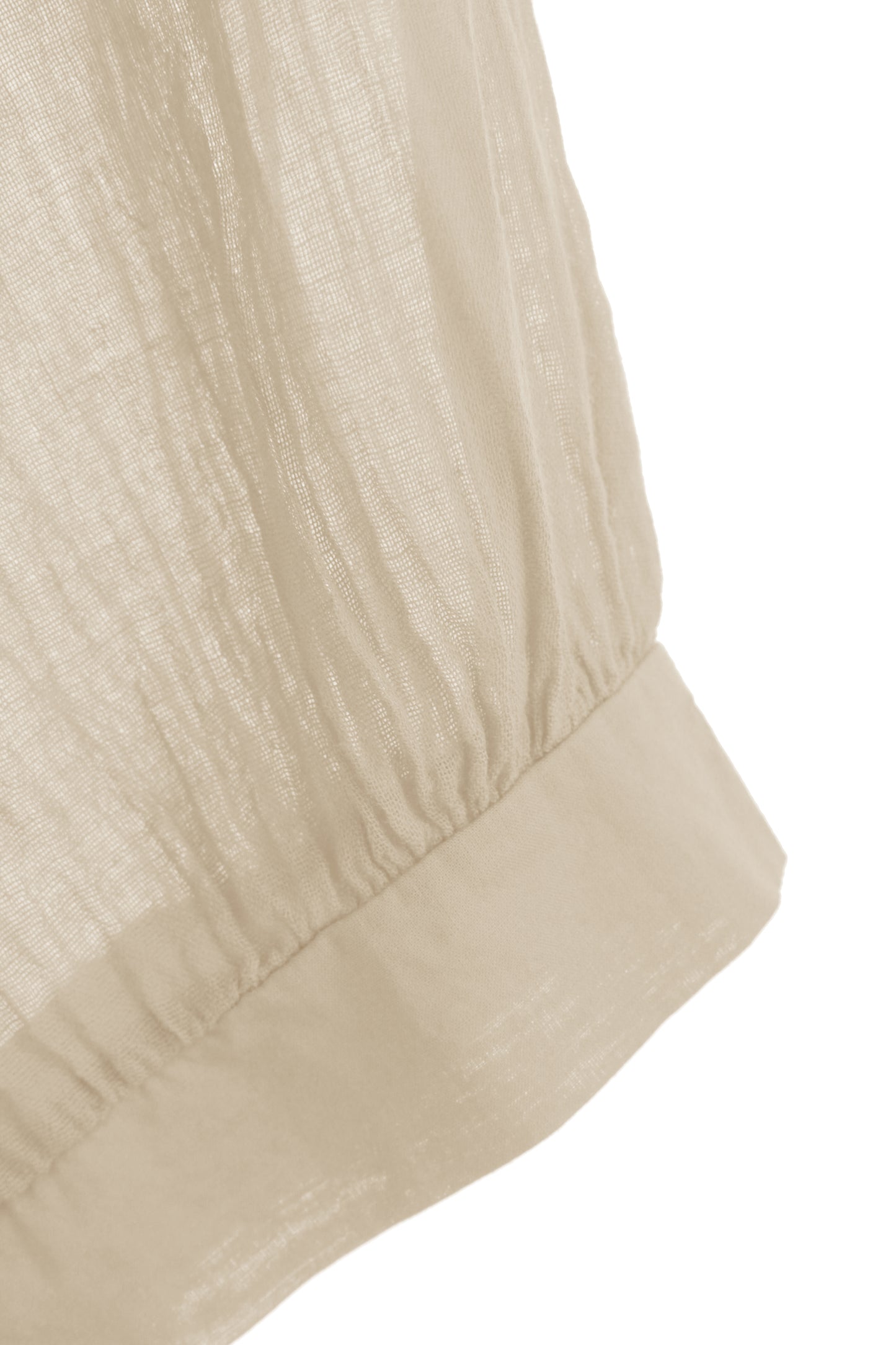 Ruched Shoulder Cotton Top