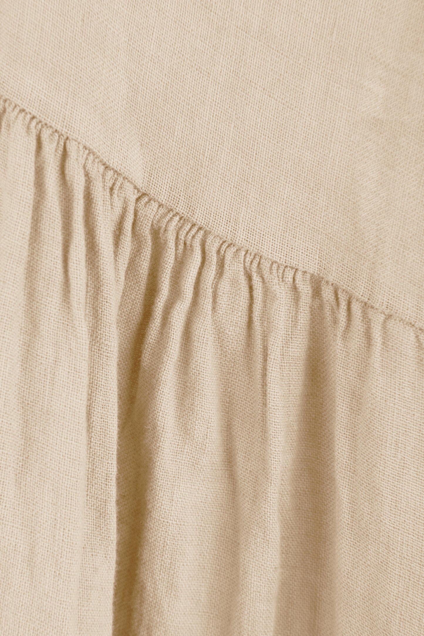 Pleat Panel Linen Dress
