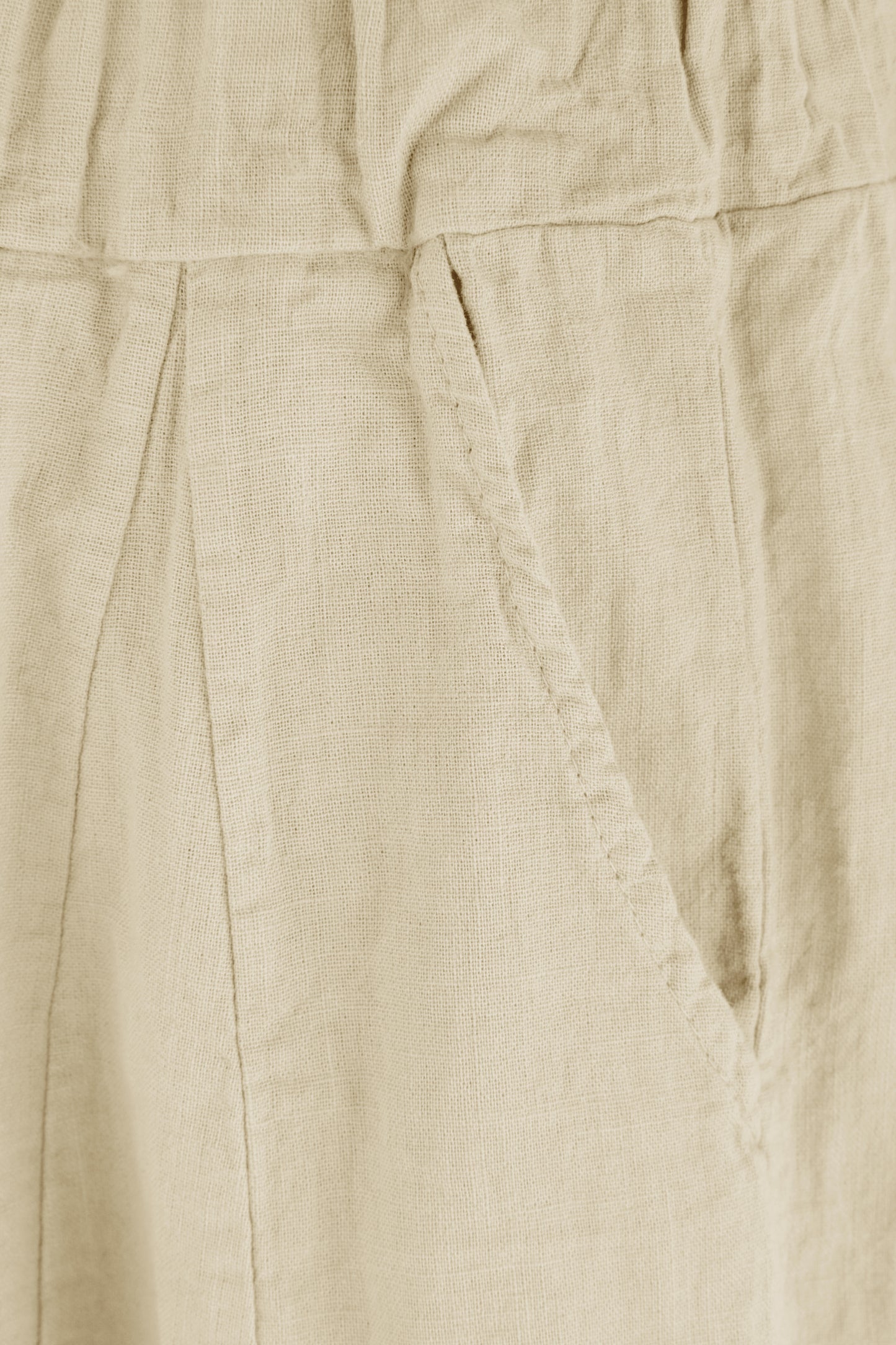 Panel Detail Linen Trouser
