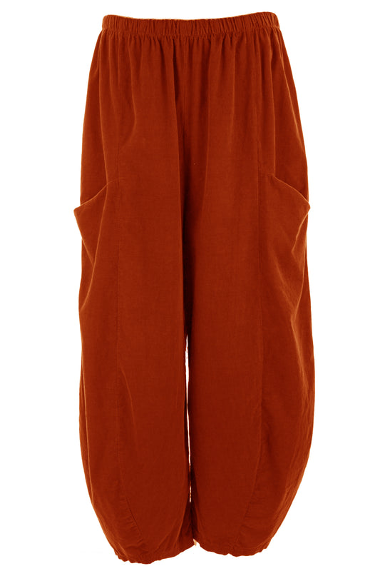 2 Slit Pocket Barrel Leg Corduroy Trouser
