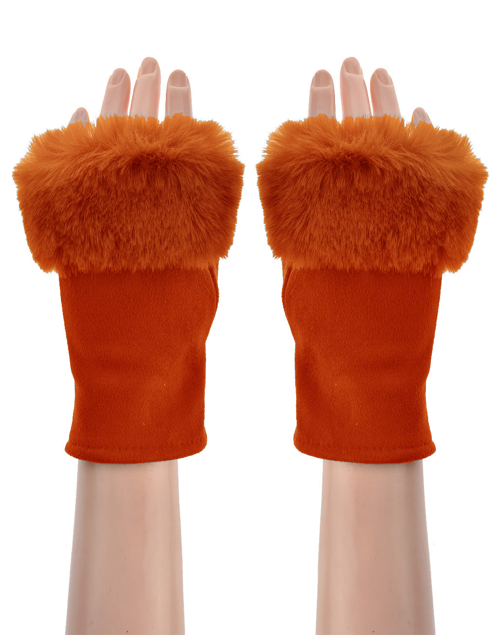 Faux Fur Fingerless Gloves