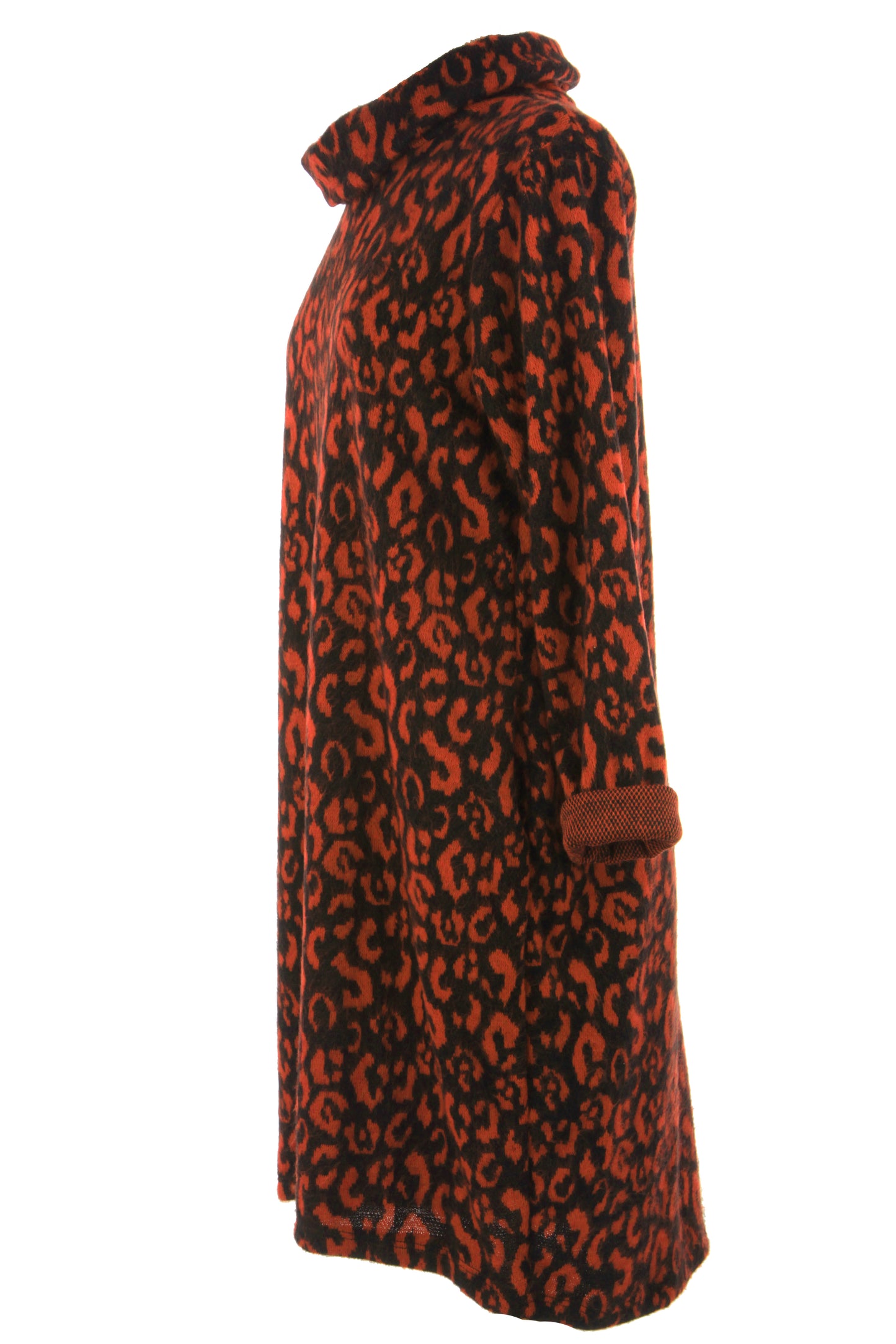 Cowl Cheetah Soft Knit Dress