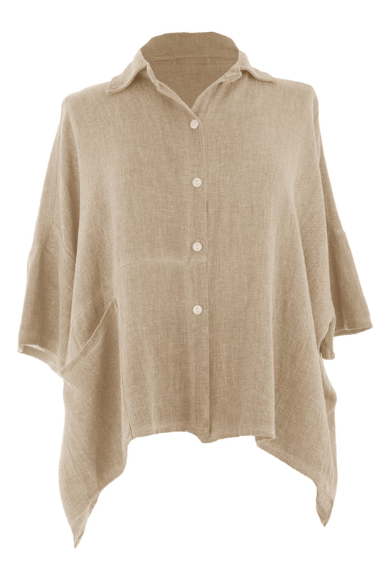 One Pocket Teabag Linen Shirt