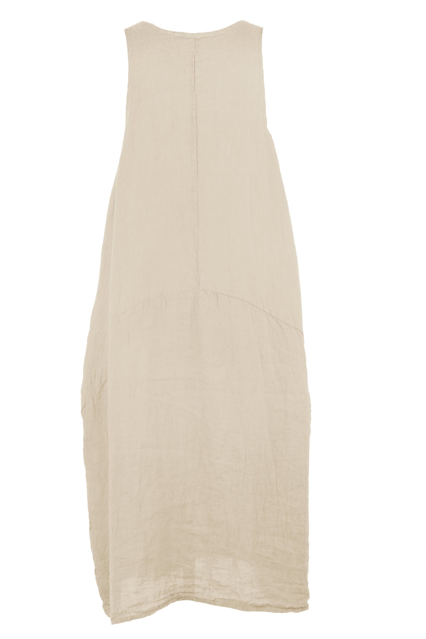 Sleeveless One Pocket Linen Dress
