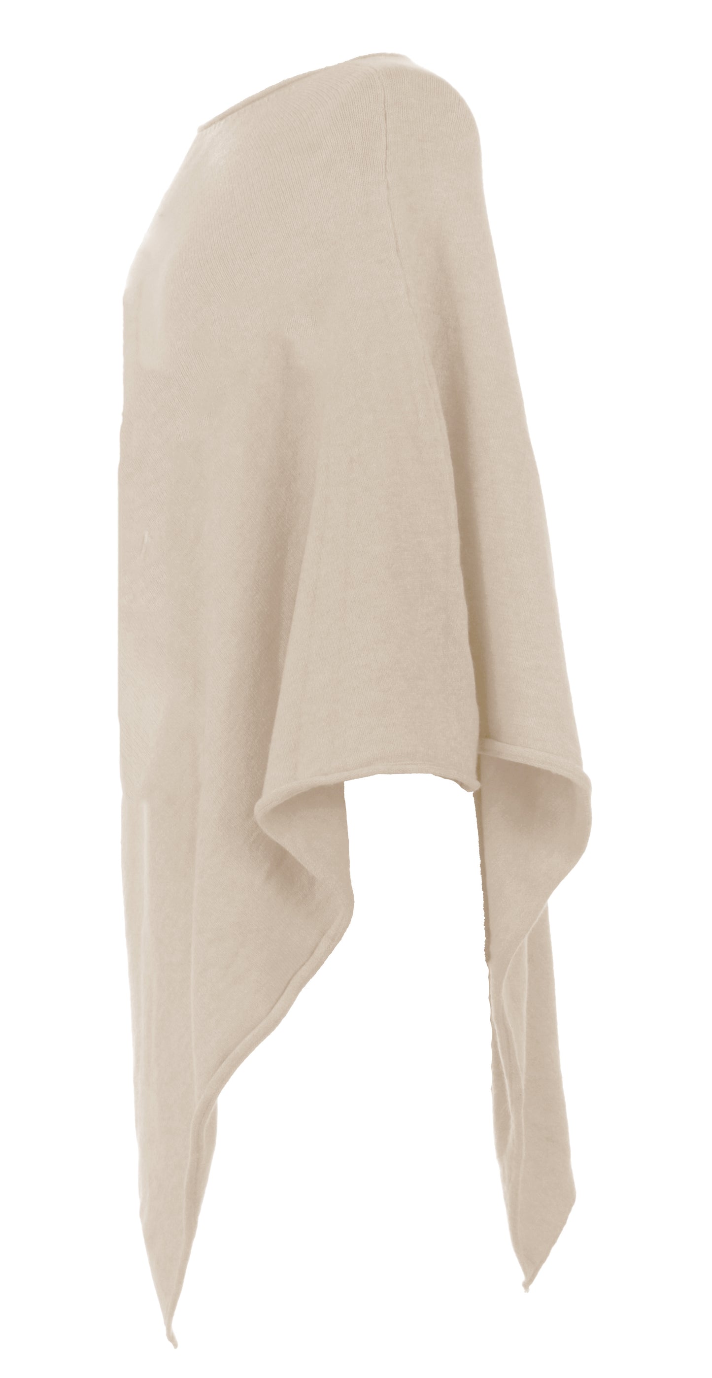 Asymmetric Alpaca Wool Poncho
