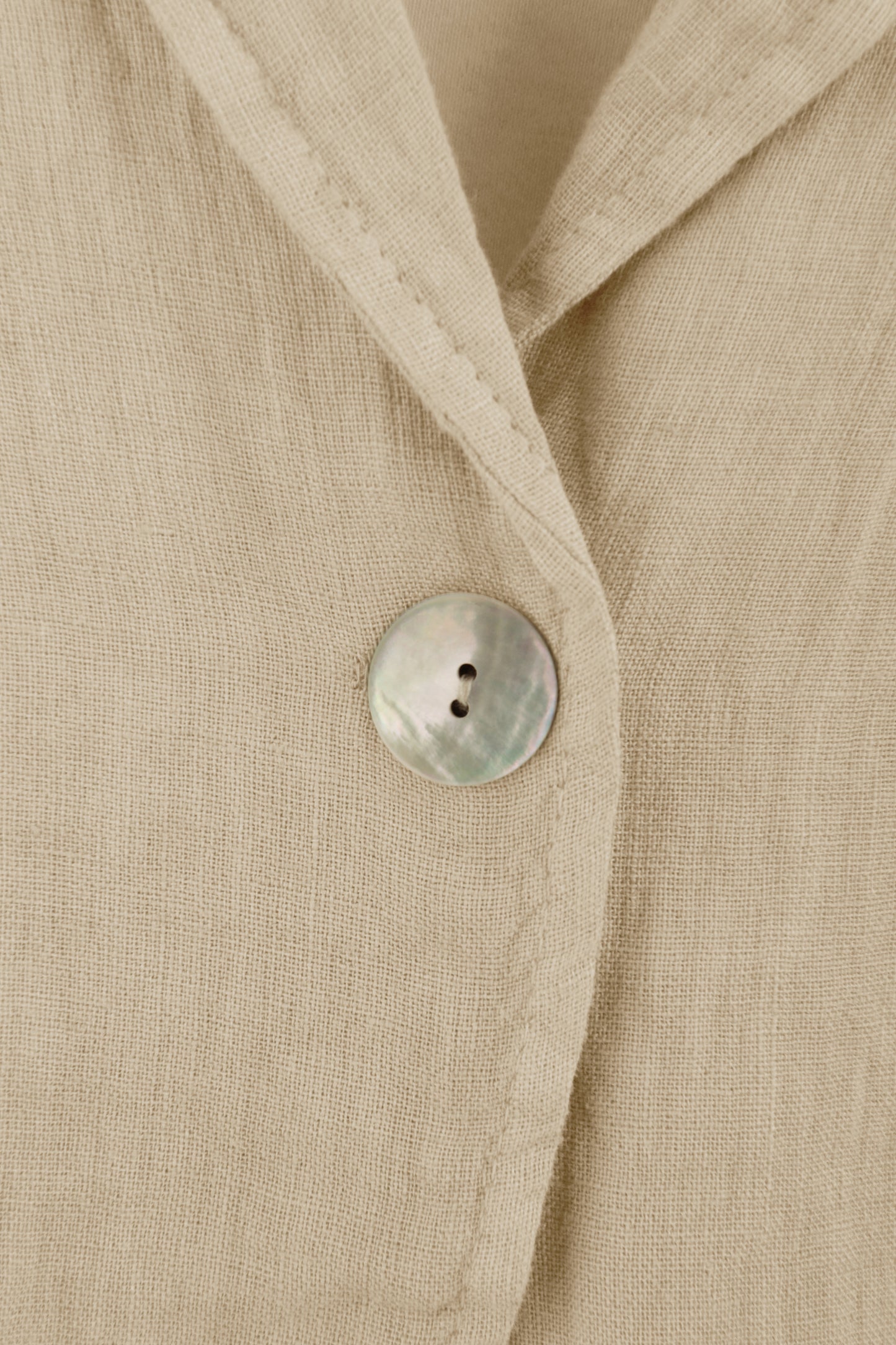 One Button Linen Jacket
