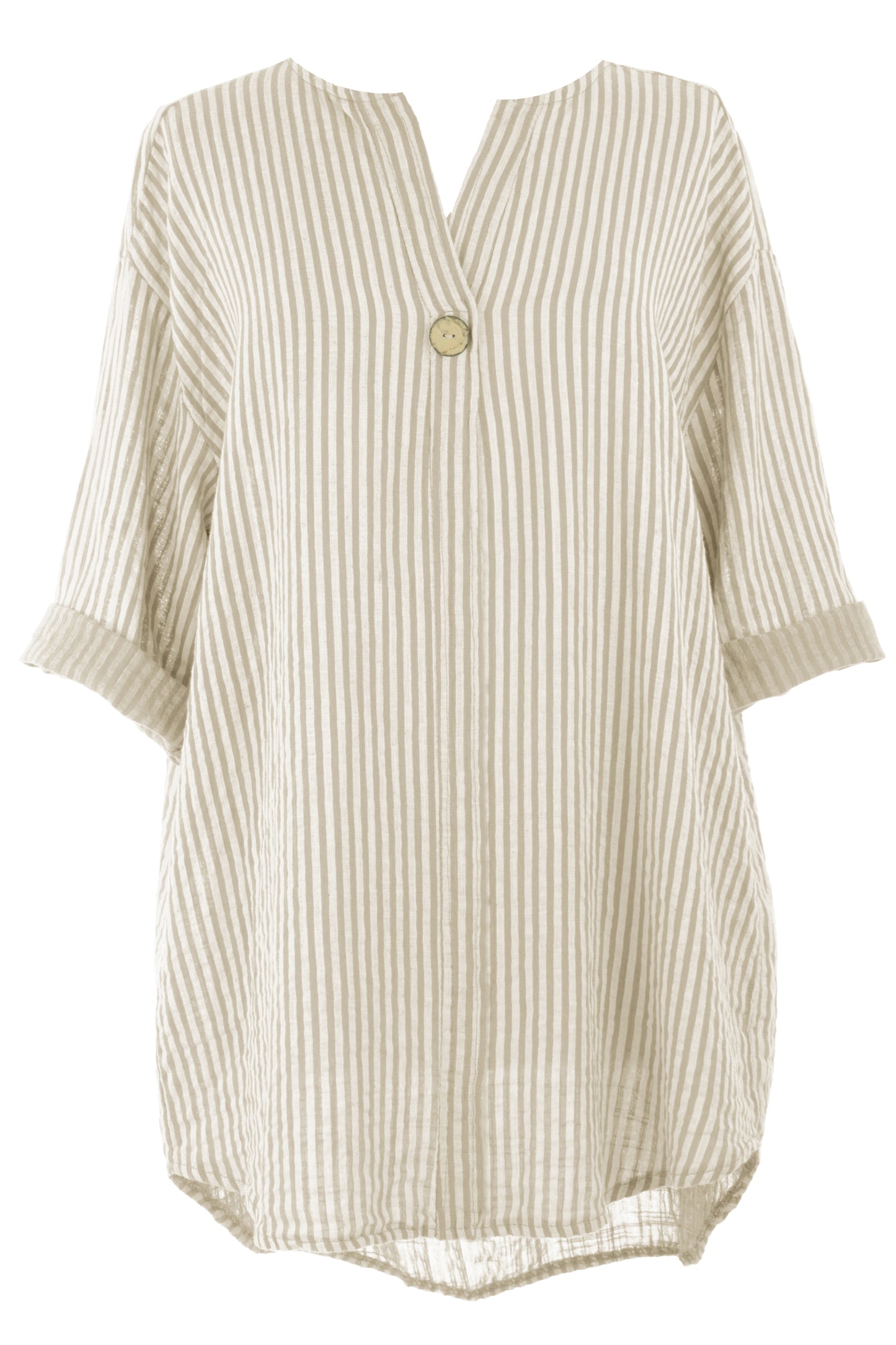 Stripe Button Detail Top