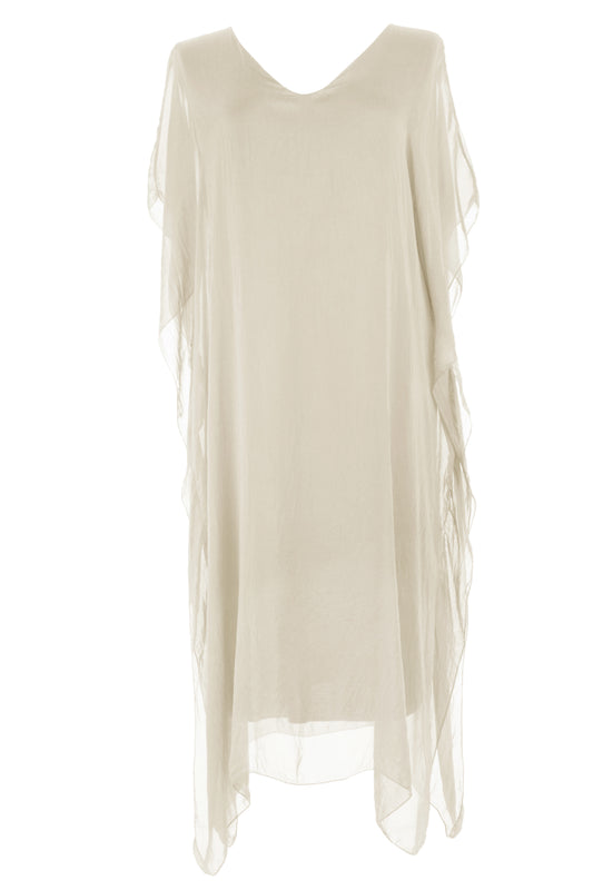 Batwing Silk Kaftan Midi
