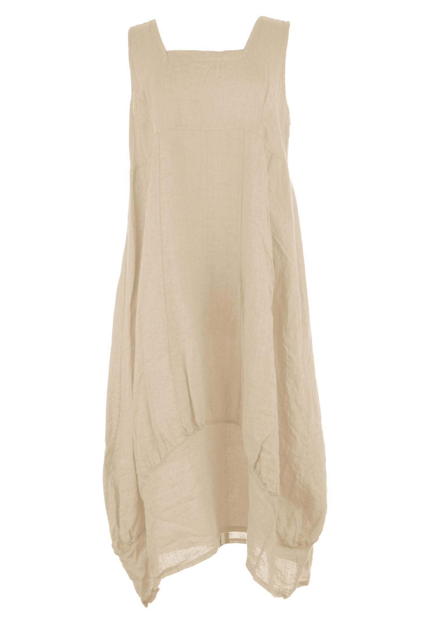 Square Neck Linen Dress
