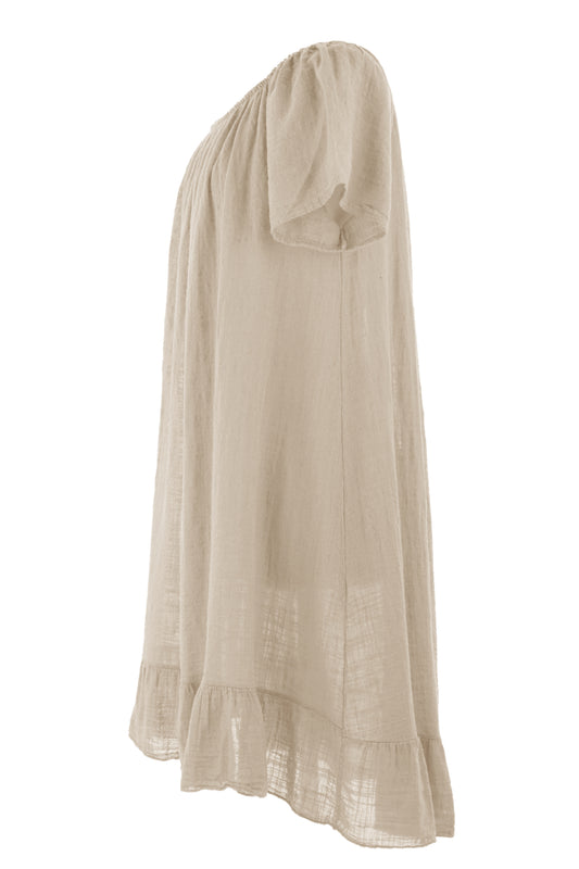 Plain Bardot Necklace Dress