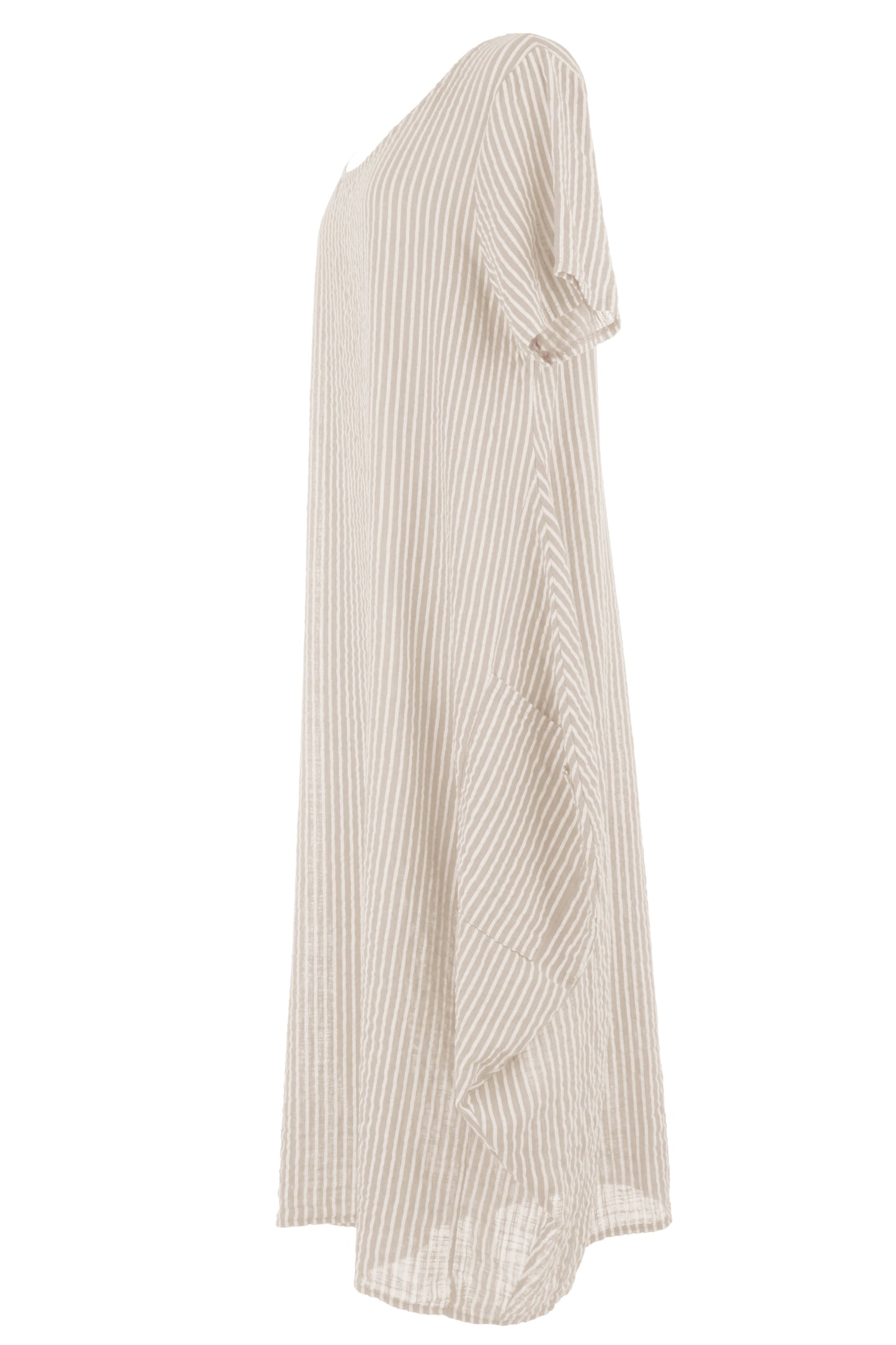 Stripe 2 Pocket Tulip Midi