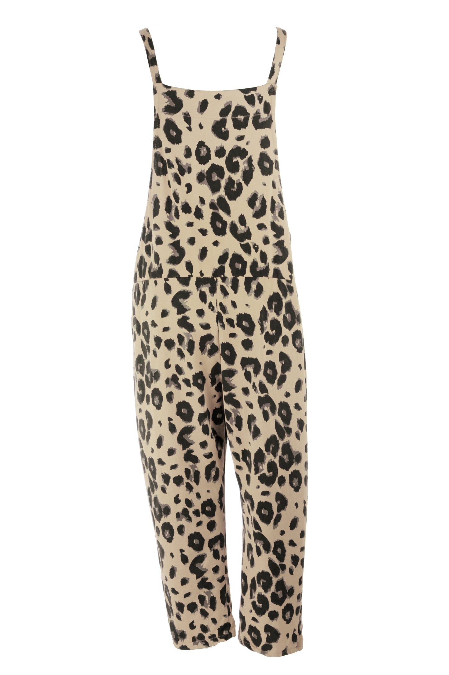 Leopard Jersey Dungarees