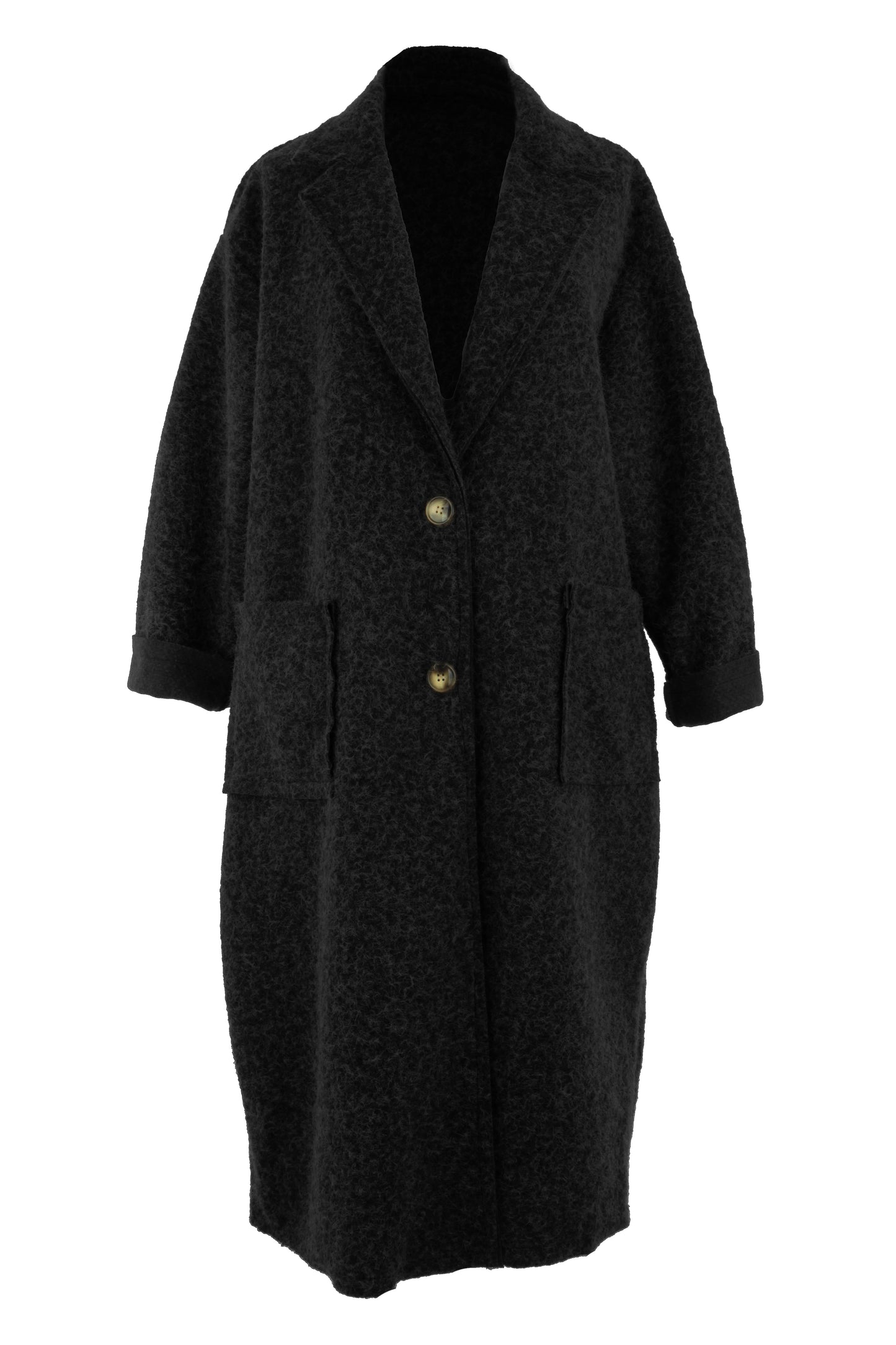 Collar 2 Button Textured Coat