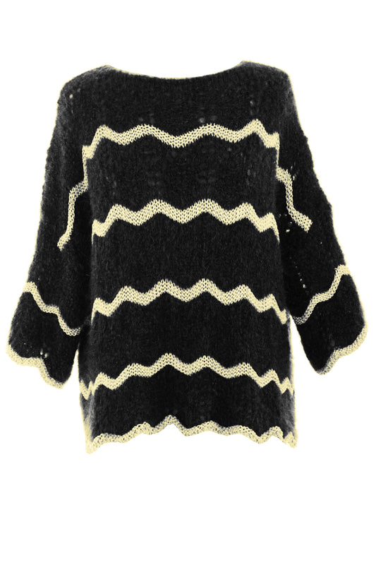 Lurex Scallop Jumper